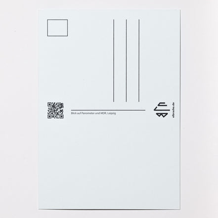 elbracho Postkarte 'Tunnelblick' – Rückseite mit Frankierfeld und QR-Code