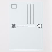elbracho Postkarte 'Zugewachsener Lokschuppen' – Rückseite mit Frankierfeld und QR-Code