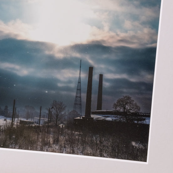 Winterhimmel, fotografiert in Leipzig – Ausschnitt des Fotoprints von elbracho