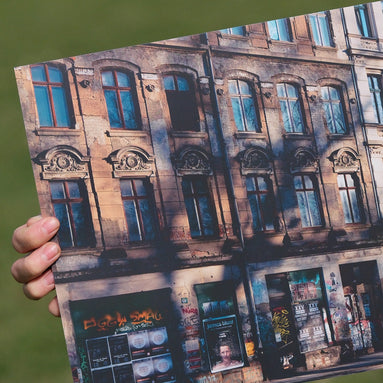 Alte Fassade Poster – Blick auf den Fotodruck im Detail, elbracho